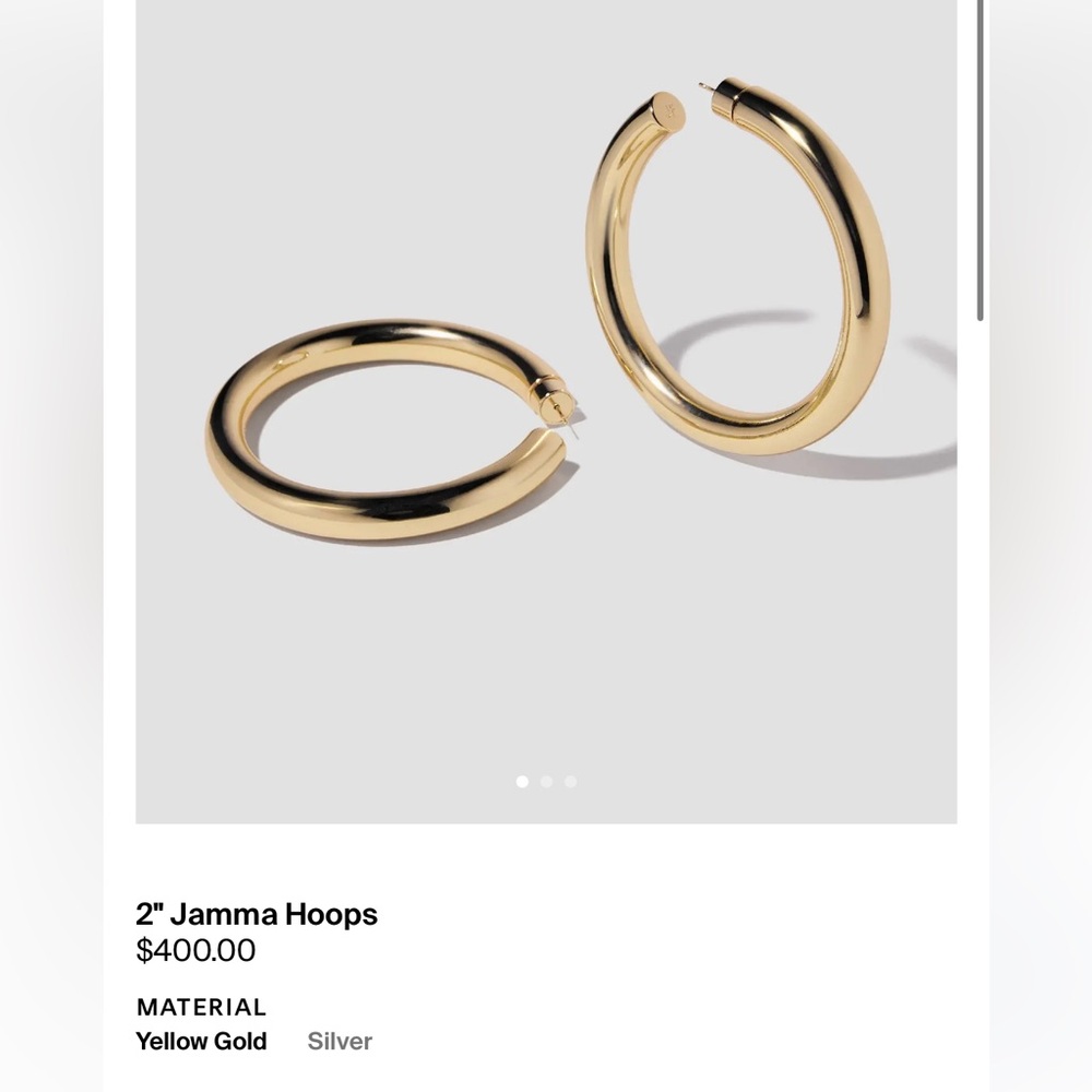 Brand New! Jennifer Fisher 2" Jamma Hoop Earrings - Picture 5 of 9